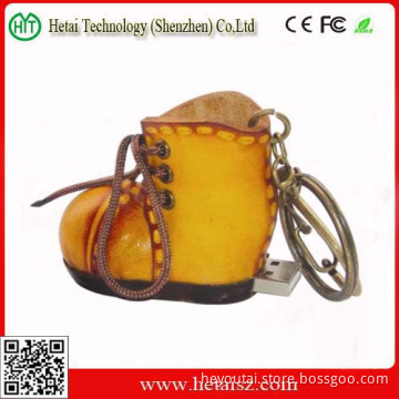 Leather Boot USB 2g Flash Drive for Gift Promotion (HT-U4026)